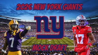 2026 New York Giants Mock Draft 1.0 | FULL 7 ROUND MOCK DRAFT