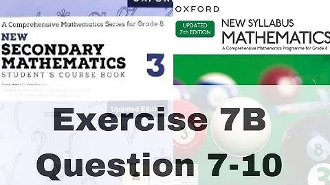 Exercise 7B | Question 7,8,9,10 | Pythagoras theorem | New Secondary Mathematics 3 | Oxford D3