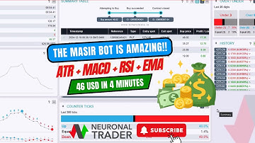 46 USD IN 4 MINUTES 🤑 MASIR Ver 1.0 ATR ⚡️+ MACD🔥 + RSI ⭐️+ EMA 🌞 ‐ BINARYTOOLS - NEURONAL TRADER