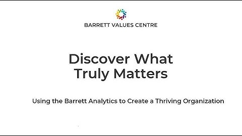 Introduction to Barrett Values Centre