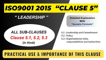 ISO 9001 2015 Clause 5 I Leadership I Quality Policy I Roles, Responsibilities and Authorities