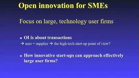 Open Innovation with Start Ups and SMEs