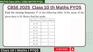 find the missing frequency "f" in the following table, if the mean of the given data is 18. Hence f
