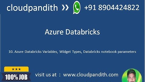 10  Databricks Variables, Widget Types, Databricks notebook parameters
