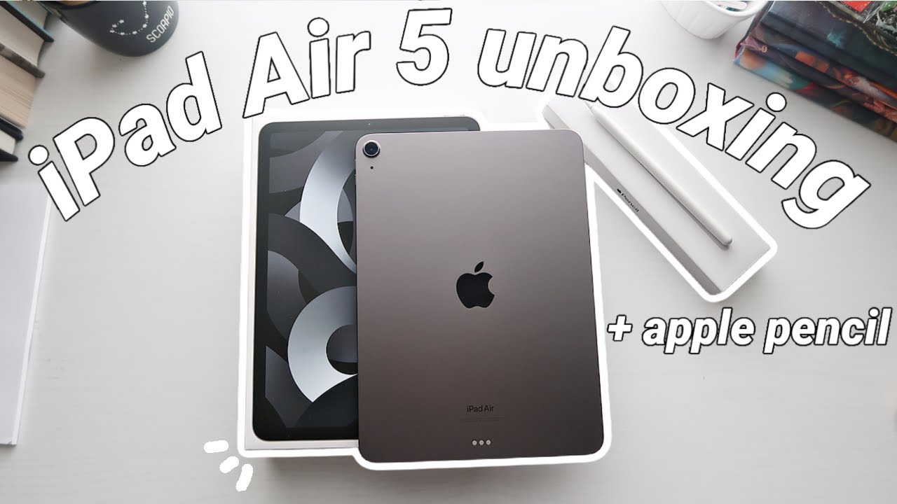 iPad Air 5 Unboxing (space gray) *with Apple Pencil 2nd Generation 