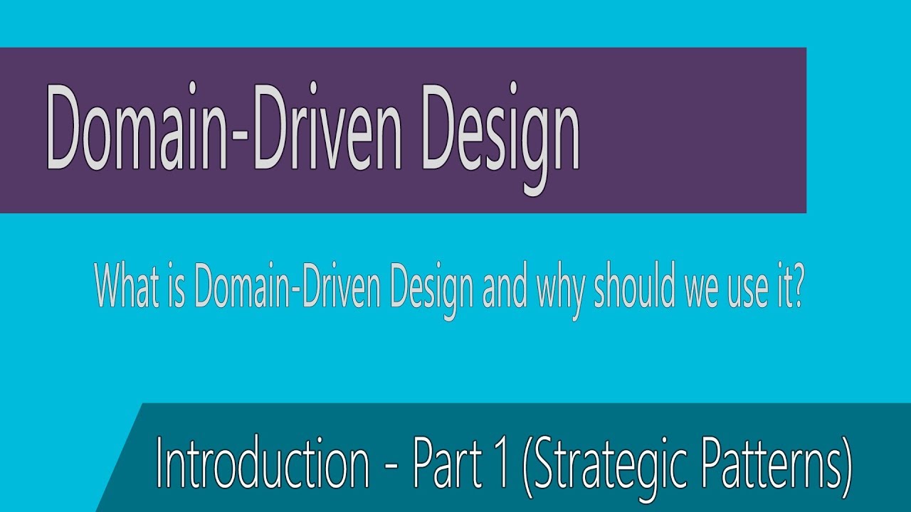 Domain-Driven Design Introduction - Part 1 (Strategic Patterns) - YouTube