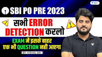SBI PO 2023 | SBI PO Error Detection Questions | SBI PO English by Vishal Sir
