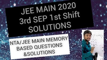 Jee Mains 2020 | (3rd sep shift 1) Paper Analysis | Jee mains 2020 maths solutions #jee2020 #jeemain