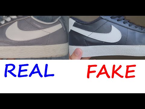 Nike blazer low real vs fake review. How to spot counterfeit Nike ...