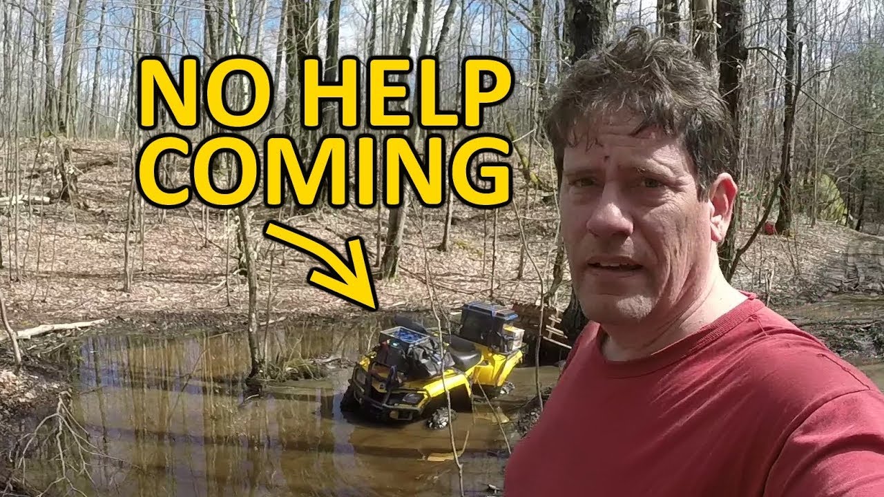 Stuck Deep No Winch No Help SOLO ATV Nightmare YouTube