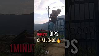 1 Minute Dips Challenge 💀 | Chest, Triceps &amp; Upper Body Burnout Workout 🔥 #homeworkout