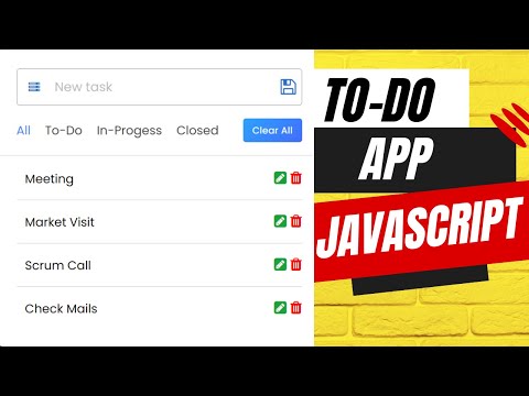 Todo List App Javascript | javascript tutorial for beginners | javascript | Local-Storage