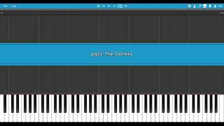 Alfred Basic Adult Piano Book level 1, page 32 The Donkey :: Synthesia MIDI File screenshot 5