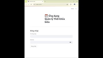[Streamlit] Quản lý Thời khóa biểu (Intro)