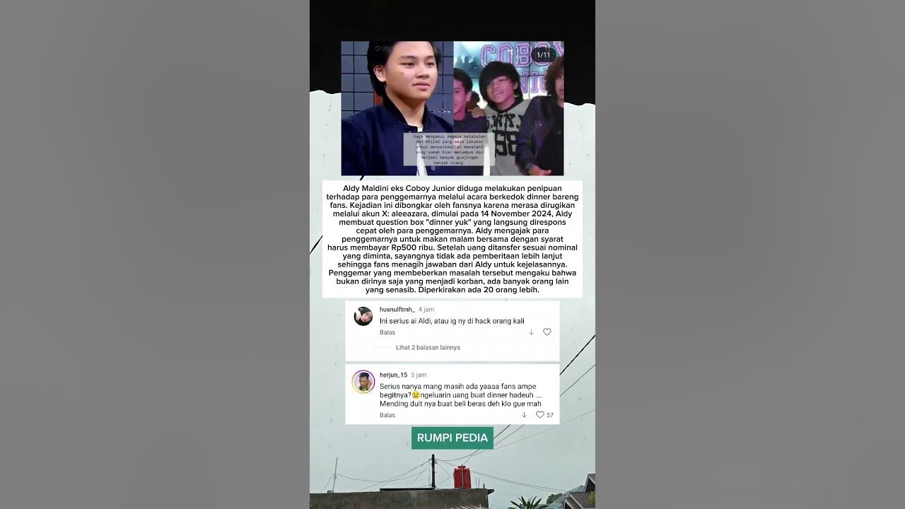 Aldi Maldini eks CJR di tuduh tipu uang fans #shorts #faktamenarik #hiburan #viralvideo