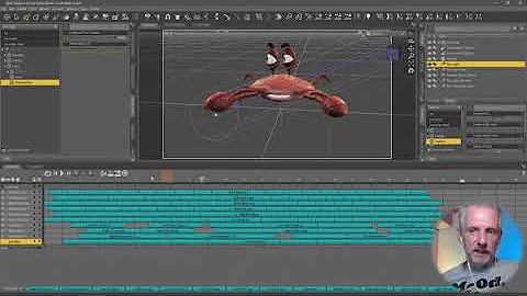 Toon Crab Animation #10: Rendering the image sequence in DAZ Studio