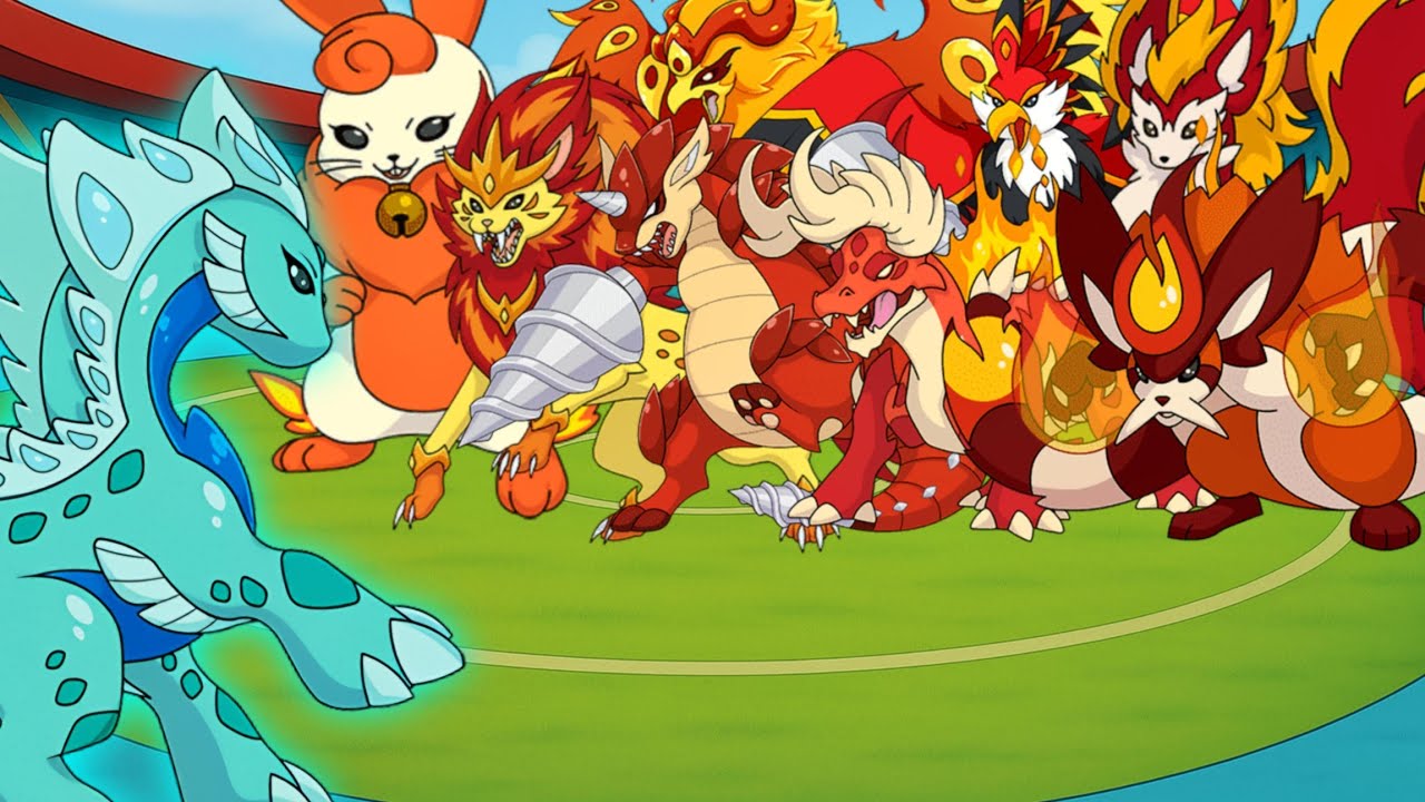 Podadion vs All Fire Evolution Battle👿|| In dynamons world🌍{ 