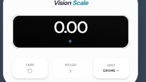 VisionScale: Turning Images Into a Virtual Scale
