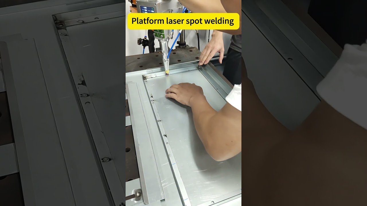 Platform laser galvanometer spot welding machine ,1.5+1.0 mm stainless steel ,no marking welding