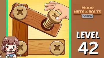 Wood Nuts and Bolts Screw Level 42 Solution Walkthrough ⚙️🧩