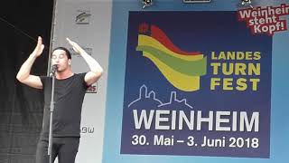 Bülent Ceylan bei der Eröffnung des Landesturnfestes