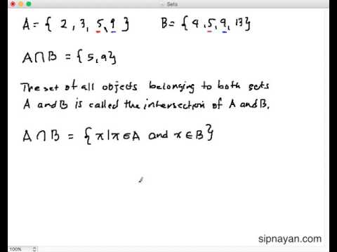 S03 Intersection of Sets Part 1 - YouTube