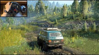 SnowRunner - Exploring Russia Off Road - Lada Niva (DON 71) - Logitech G29 screenshot 1