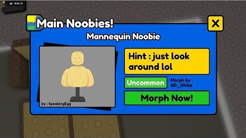 How To Get Mannequin Noobie In Find The Noobies Morphs Roblox (2024)