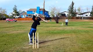 10 year old-batting practices for flighted bowling and slow pace bowling-Drumheller, AB, CA. by TRAVELING WITH NATURE-Sasi 498 views 6 months ago 15 minutes