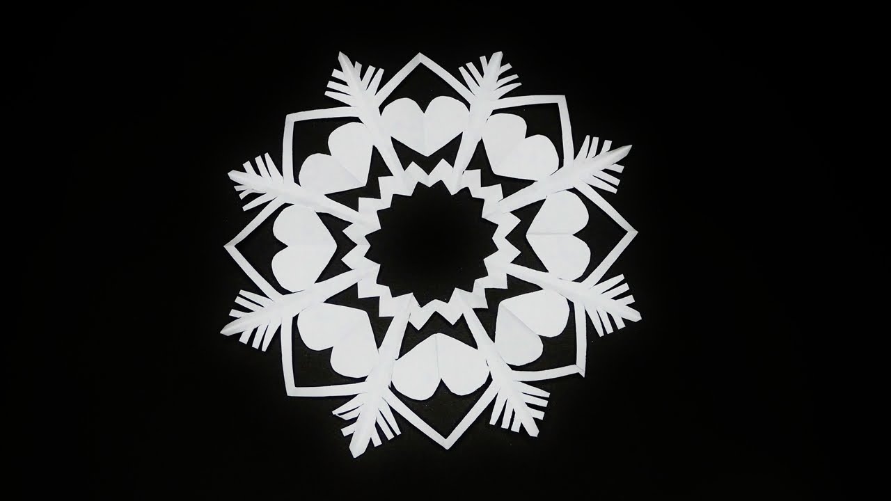 How to Make an Easy Paper Cutting Snowflake | Christmas Mandala Paper Art | Window Decoration