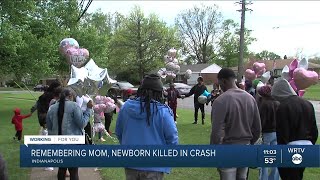 Balloon release held for mother, newborn killed in Indy crash