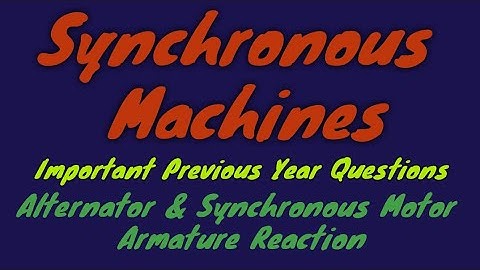 Synchronous machines Important Questions