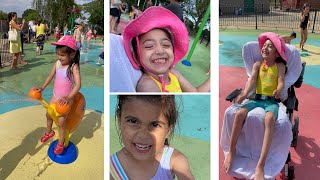 Fun time at inclusive playground and Splash Pad