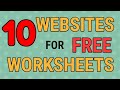 10 Websites For Free Worksheets!