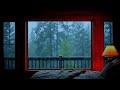 Crackling Rain and Wind sounds in Warm Bedroom Ambience | Relaxing ASMR for Deep Sleep