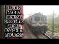 High Speed crossing by Nanda Devi SF with Paschim Express at MTJ Outer!!