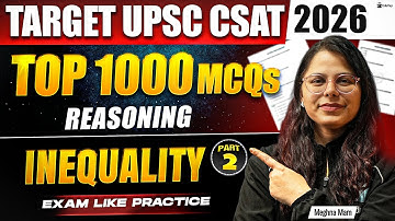 UPSC CSAT Free Classes 2026 | CSAT Reasoning Prelims Paper 2 Online Mock Test Practice MCQ Questions