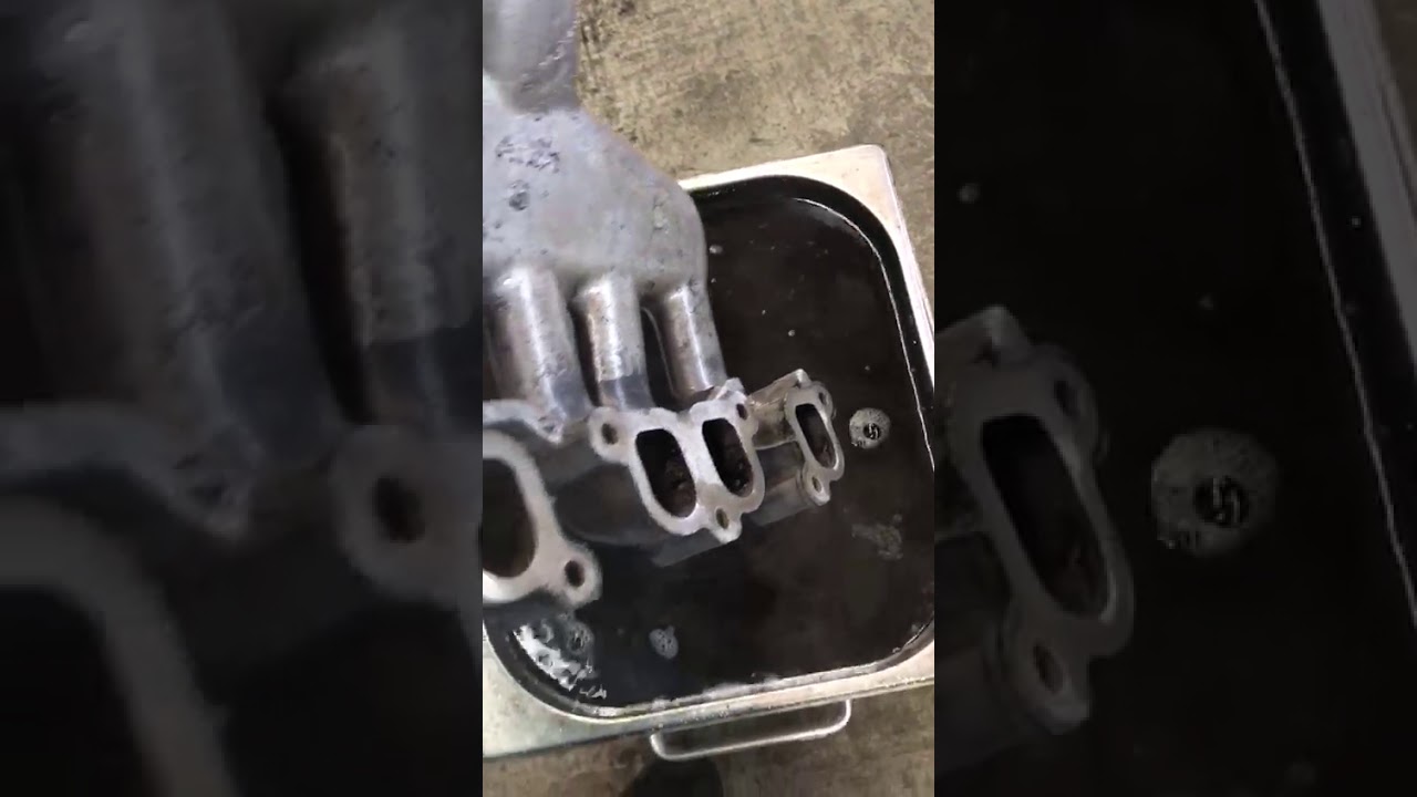 VW T5 AXD чистка выпускного коллектора ультразвуком - YouTube