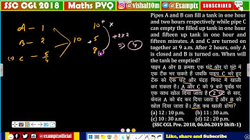 Pipes A and B can fill a tank in one hour and two hours respectively while pipe C can empty the
