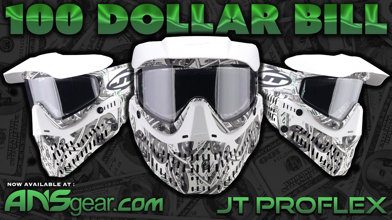 Limited Edition 100 Dollar Bill JT ProFlex Paintball Mask  - Review