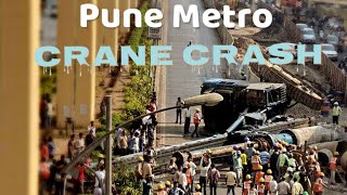 Pune Metro Rail Progress- VLog 22- A Crane Crash ! by Yogesh Jadhav 8,568 views 5 years ago 3 minutes, 56 seconds