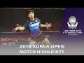 Jeong Sangeun vs Oshima Yuya | 2018 Korea Open Highlights (R16)