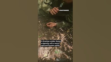 Ukrainian Soldier Shares a Cigarette With a Newly Captured Russian Soldier #warinukraine