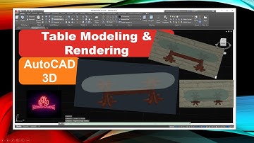 AutoCAD 3D | How to Model table in AutoCAD | AutoCAD rendering