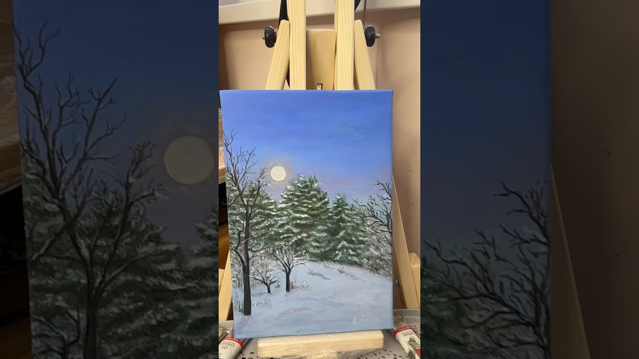 Printing “Winter month” 20x30 oil on canvas 
