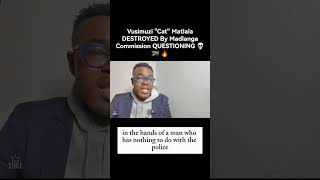 Vusimuzi Cat Matlala DESTROYED By Madlanga Commission QUESTIONING 💀🇿🇦 🔥 #shorts
