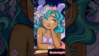 COLORING LITTLE MERMAID @coloring4fun788 screenshot 5