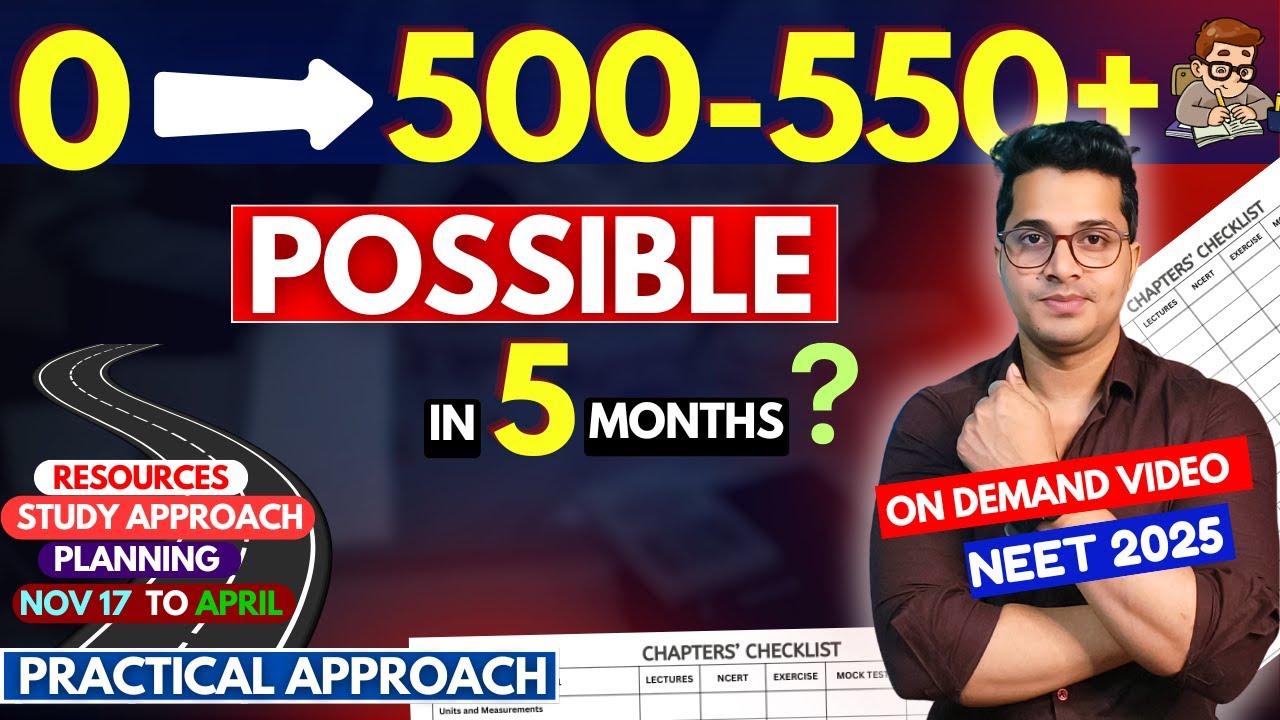 How to Score 550+ in Neet 2025 in 5 Months from Zero | 5 Months ...