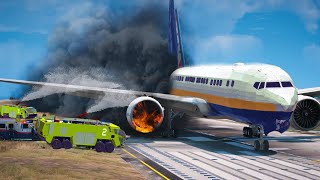 Emergency Landings At The Airport - Control System Failure! Airplane Crashes - Besiege plane crash
