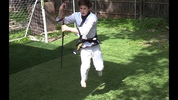 Tang Soo Do Staff Form 3 Bong Hyung Sam Bu Slow Motion